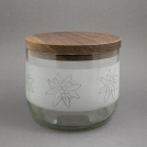 Vorratsglas mit Nussbaum-Holzdeckel breit
