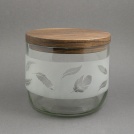 Vorratsglas mit Nussbaum-Holzdeckel breit