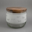 Vorratsglas mit Nussbaum-Holzdeckel breit