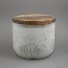 Vorratsglas mit Nussbaum-Holzdeckel breit