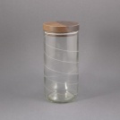 Vorratsglas mit Nussbaumdeckel schmal