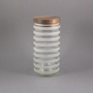 Vorratsglas mit Nussbaumdeckel schmal