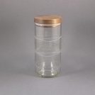 Vorratsglas mit Nussbaumdeckel schmal