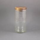 Vorratsglas mit Nussbaumdeckel schmal