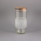 Vorratsglas mit Nussbaumdeckel schmal