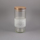 Vorratsglas mit Nussbaumdeckel schmal