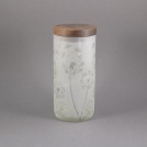 Vorratsglas mit Nussbaumdeckel schmal