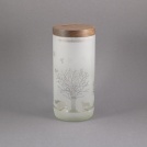 Vorratsglas mit Nussbaumdeckel schmal
