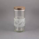Vorratsglas mit Nussbaumdeckel schmal