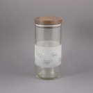 Vorratsglas mit Nussbaumdeckel schmal
