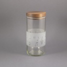 Vorratsglas mit Nussbaumdeckel schmal